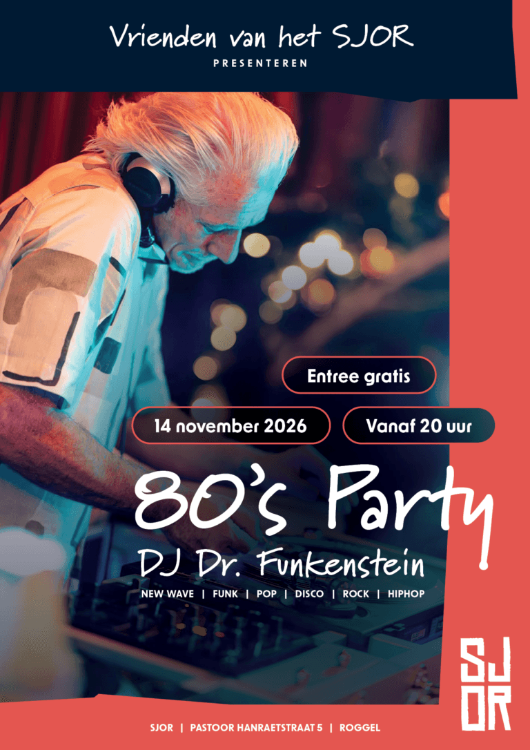 Poster Flyer - 80s party - SJOR - Digitaal